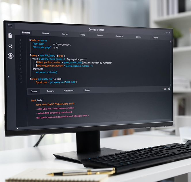 Sample custom WordPress site and editing interface